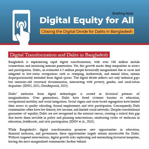 Briefing Note on Digital Equity for All